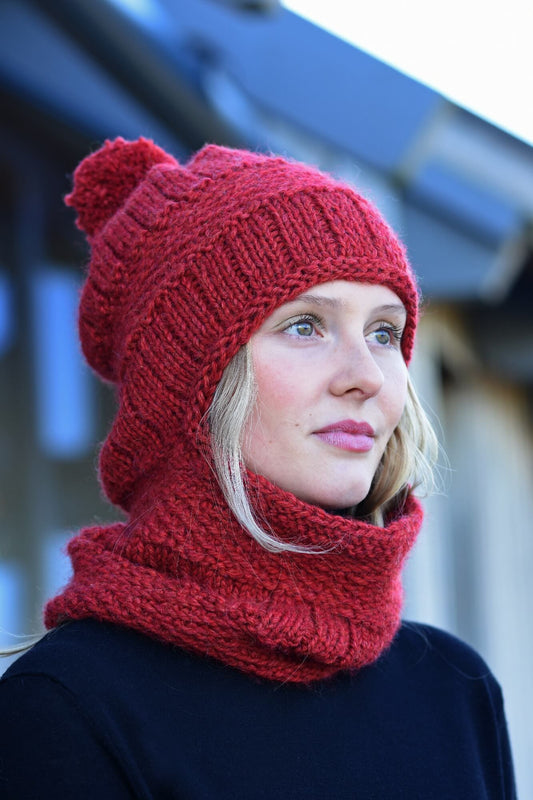 Balaclava mit unterschiedlichen Strickmustern stricken
