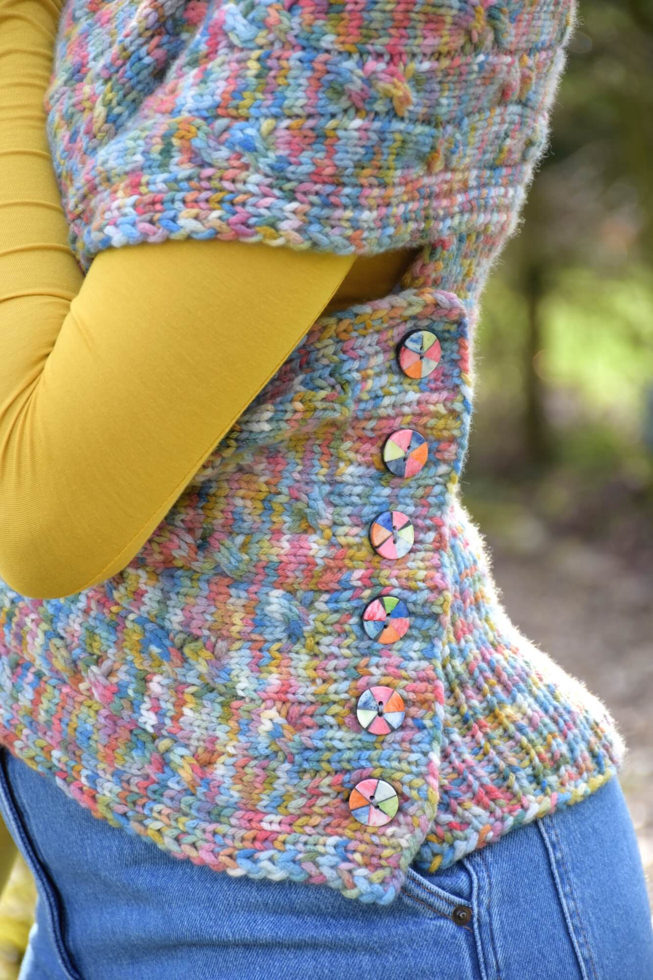 Weste zum Wickeln stricken