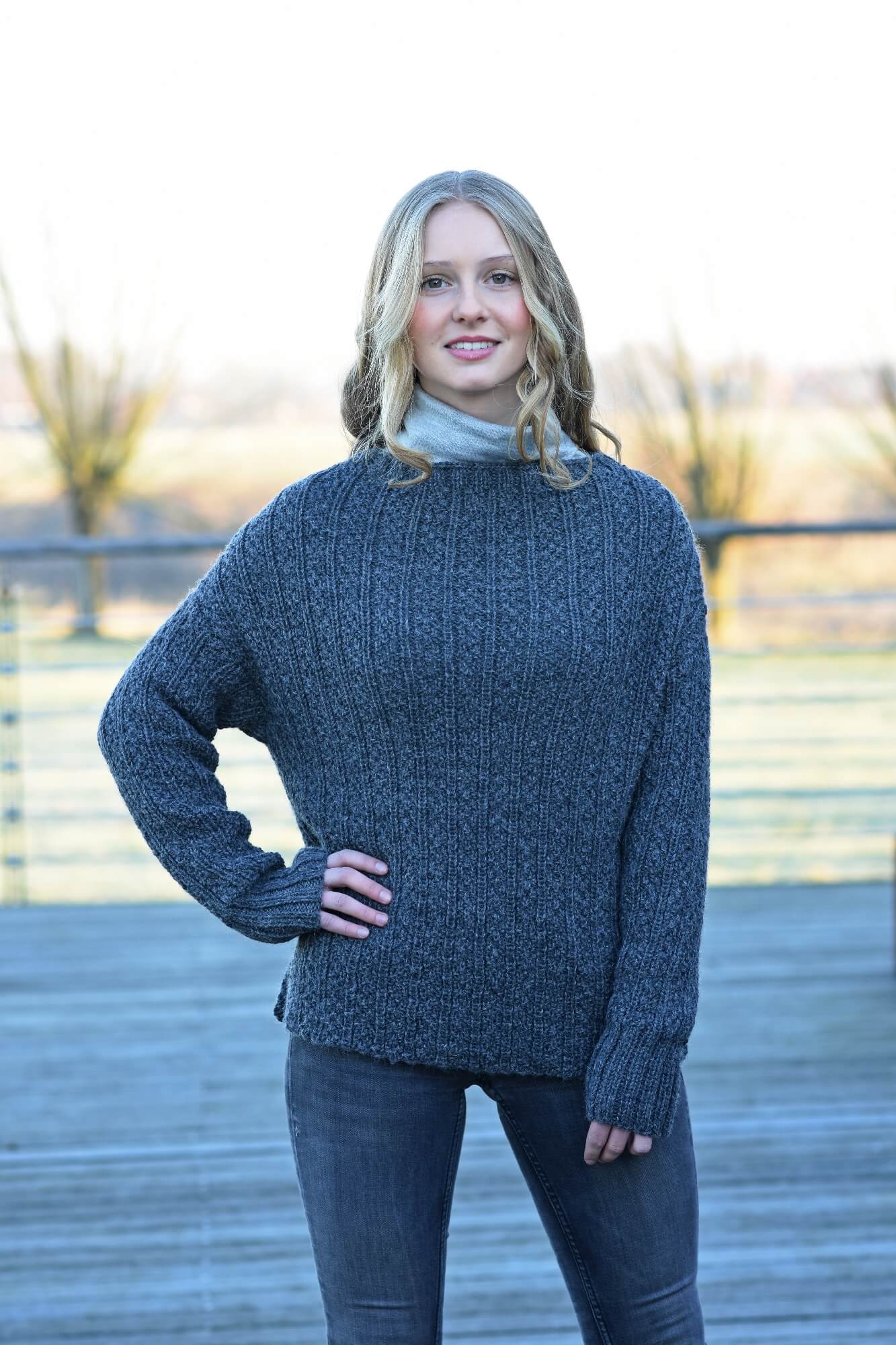 Pullover mit Strukturmuster stricken