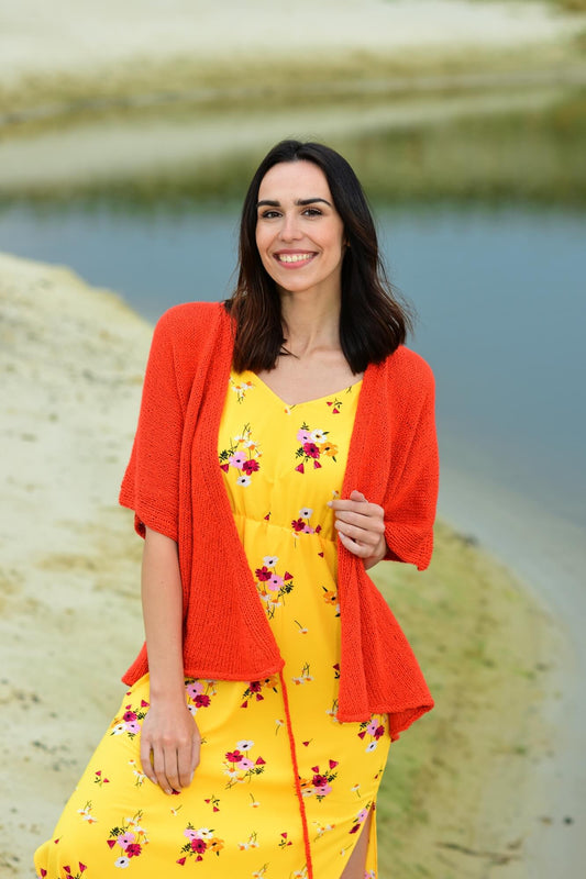 Lässige Wickeljacke stricken
