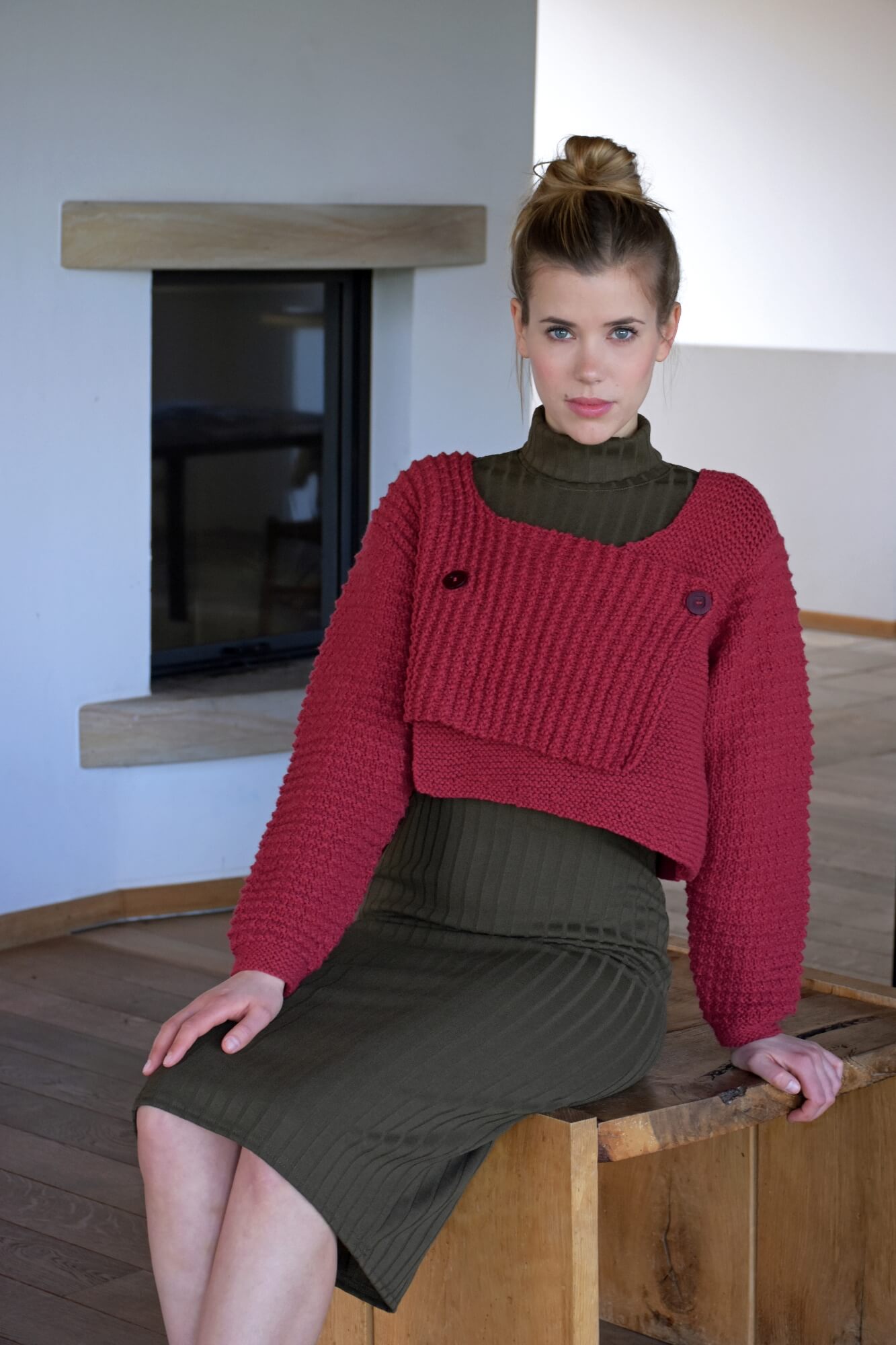 Asymmetrische Bolero Jacke stricken