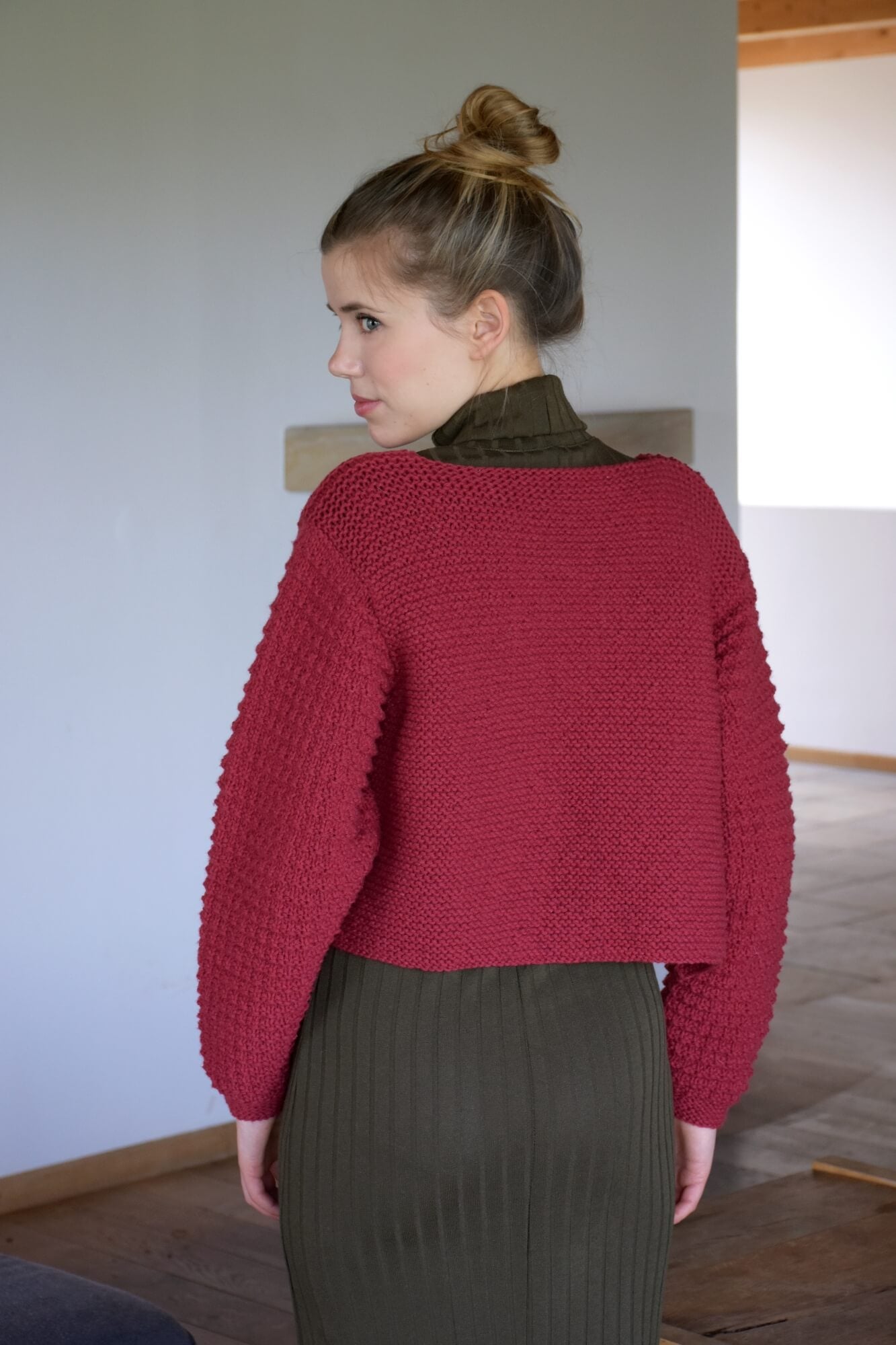 Asymmetrische Bolero Jacke stricken