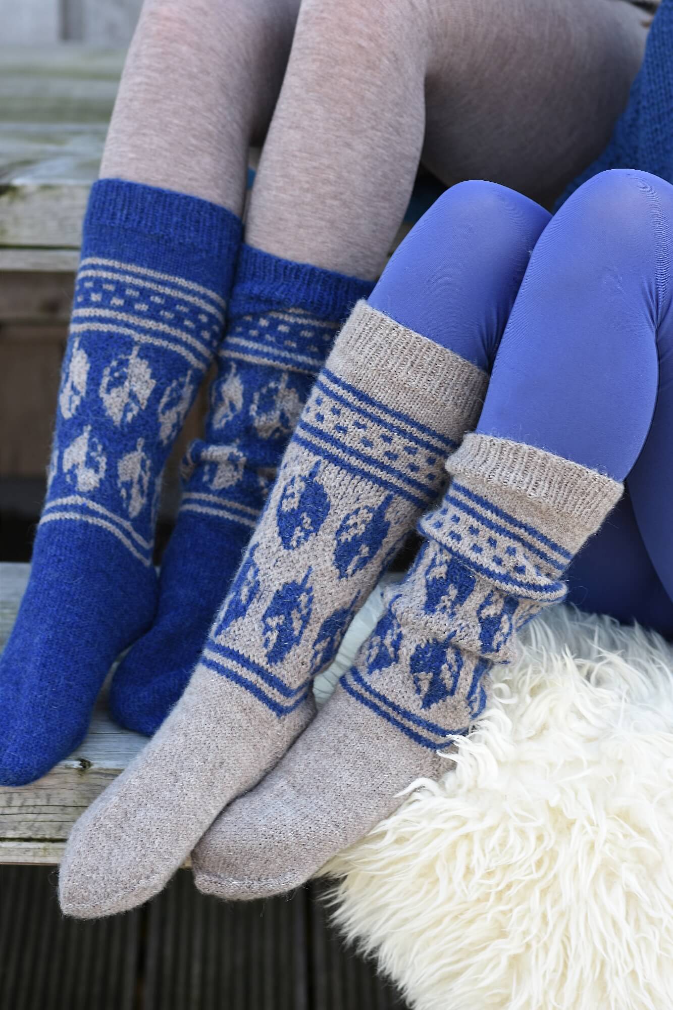 Haussocken im Partnerlook stricken