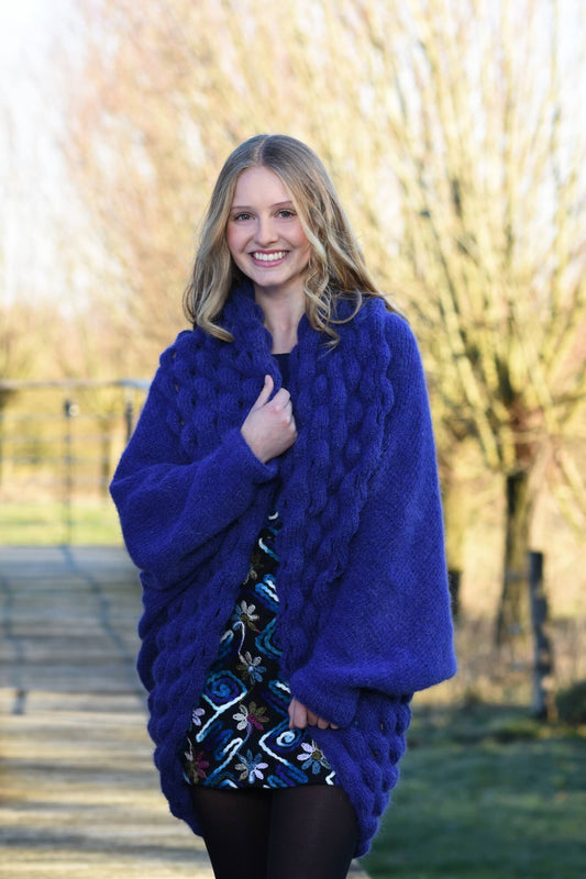 Jacke mit Blasenmuster stricken