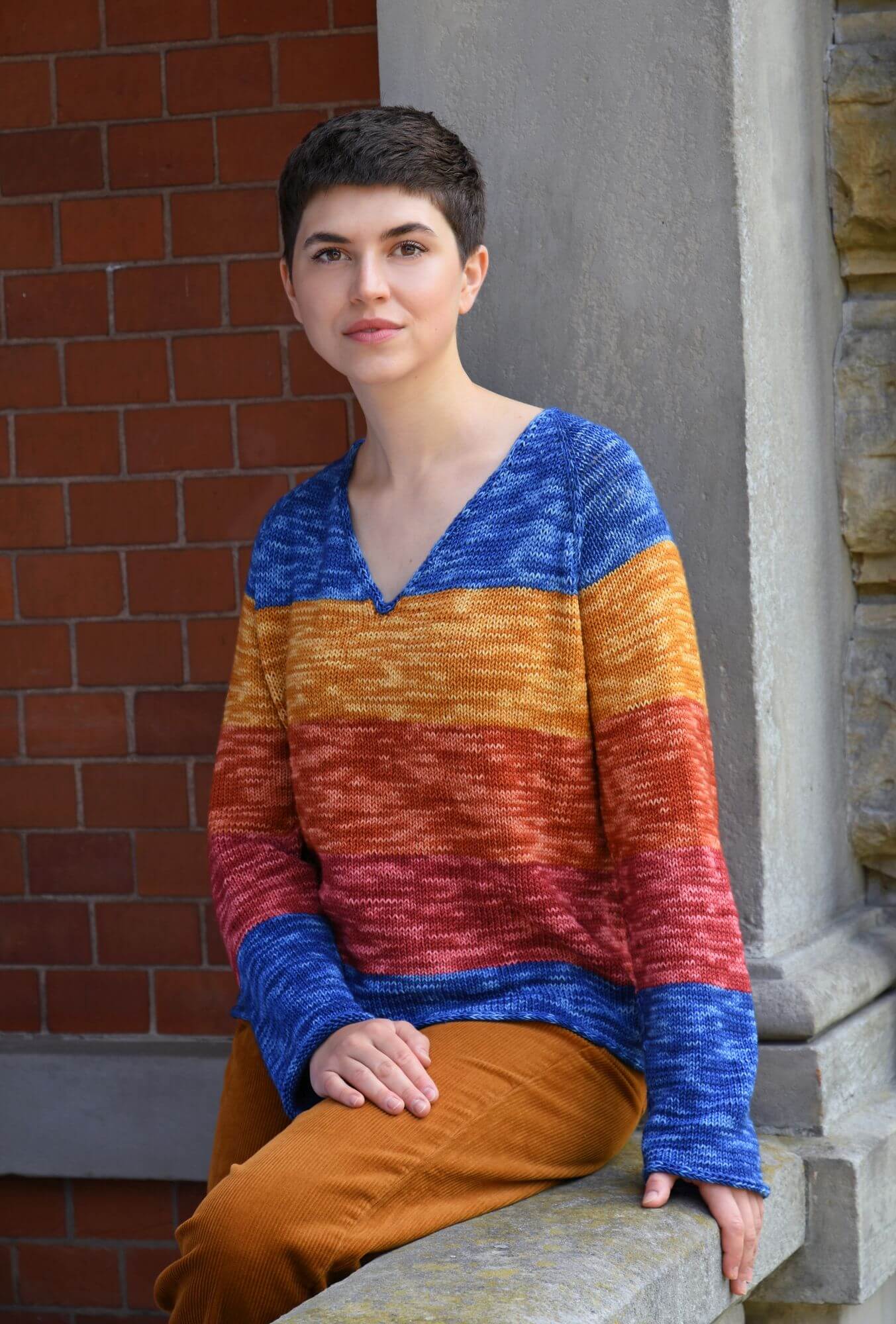 Pullover mit Streifen stricken