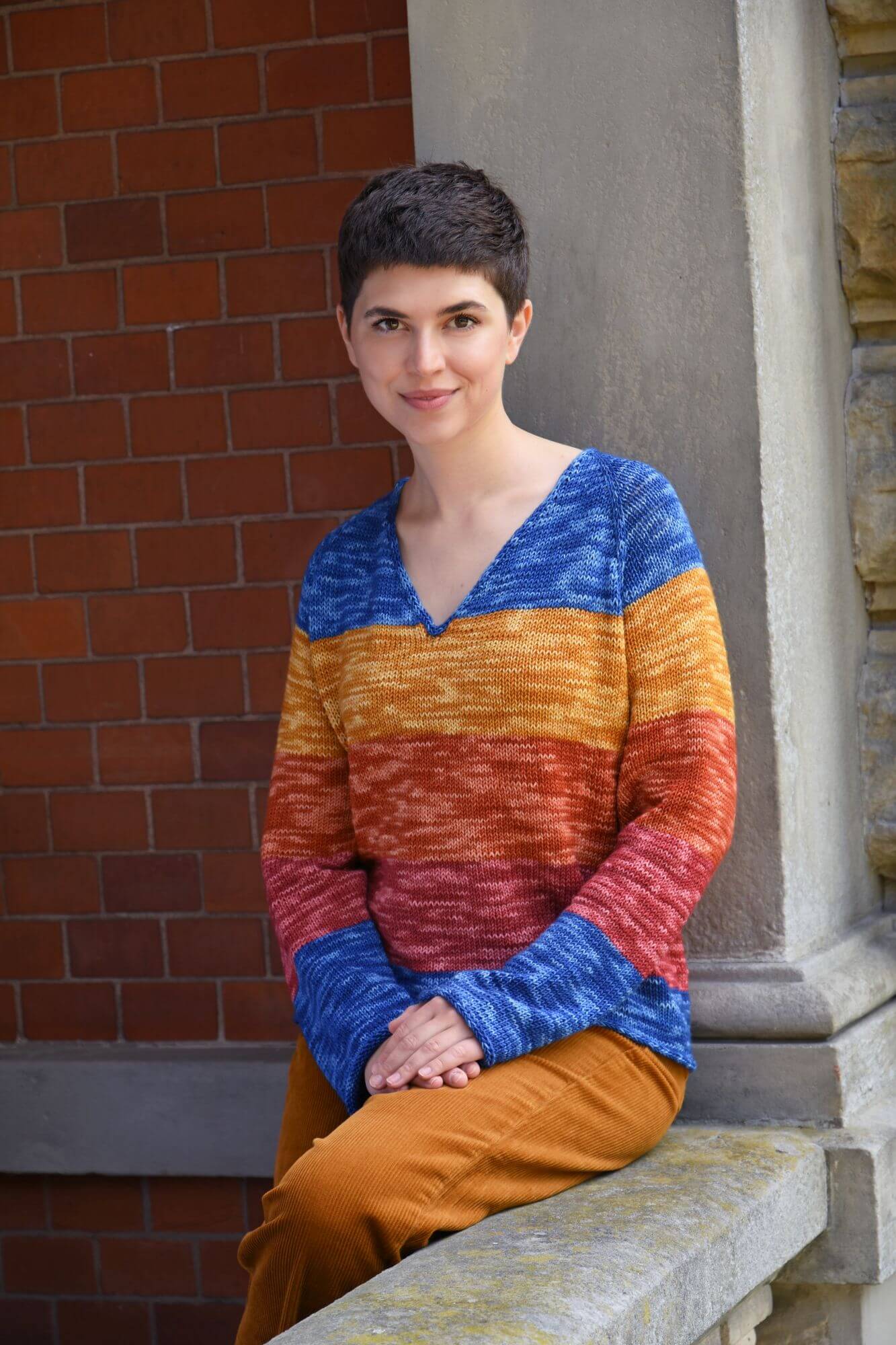 Pullover mit Streifen stricken