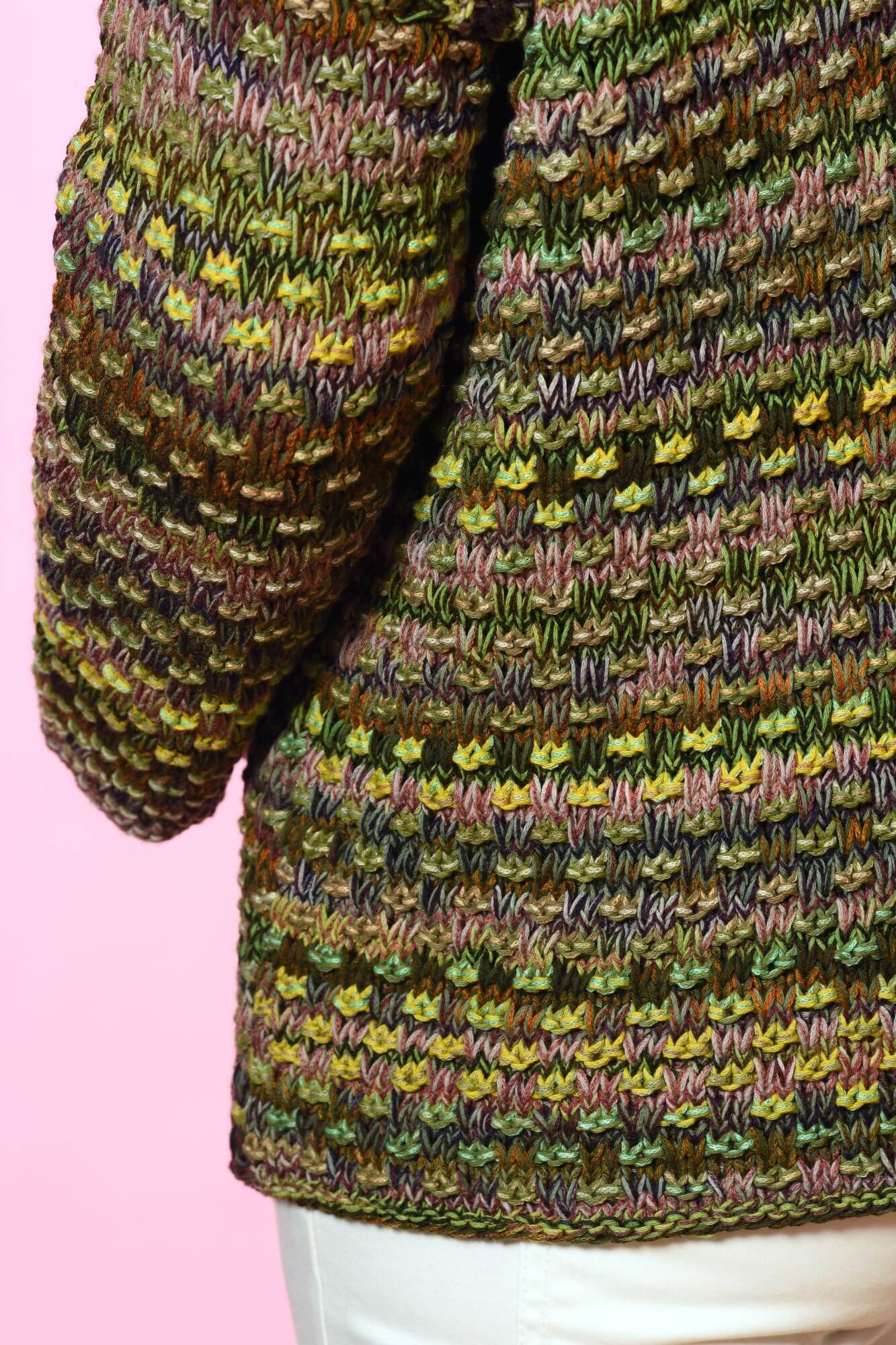 Jacke mit Hebemaschen stricken