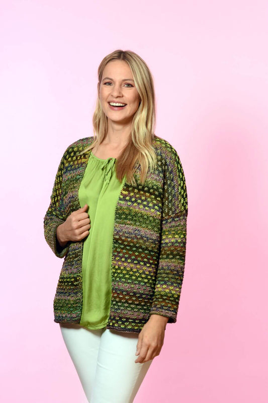 Jacke mit Hebemaschen stricken