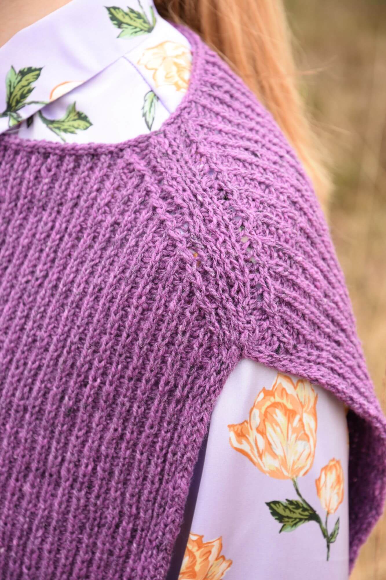Schlichten Poncho selber stricken