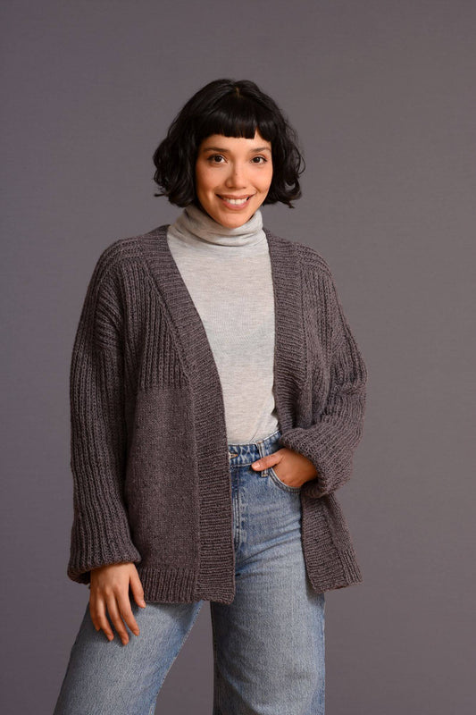 Gerade geschnittene Jacke stricken
