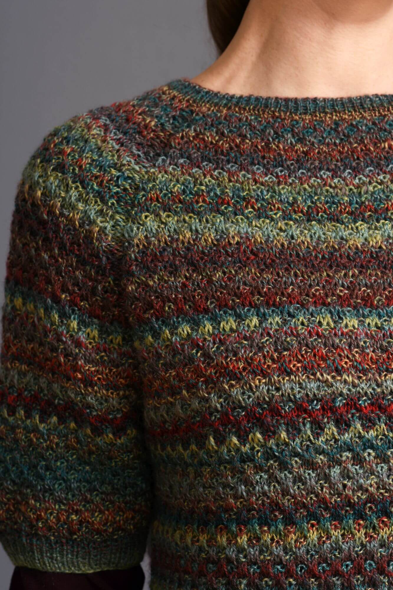 Kurzärmeligen Raglan-Von-Oben Pulli stricken