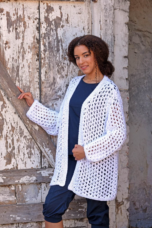 Jacke mit Lochmuster selber stricken