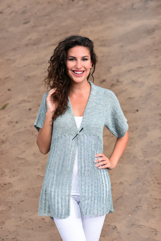 Luftige Jacke mit Fallmaschen stricken