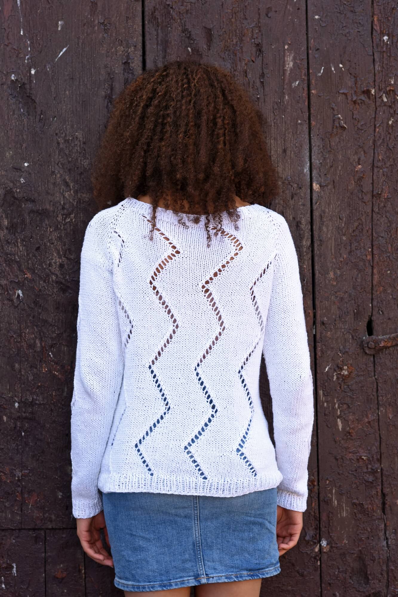 Raglan Pullover mit Zackenmuster stricken