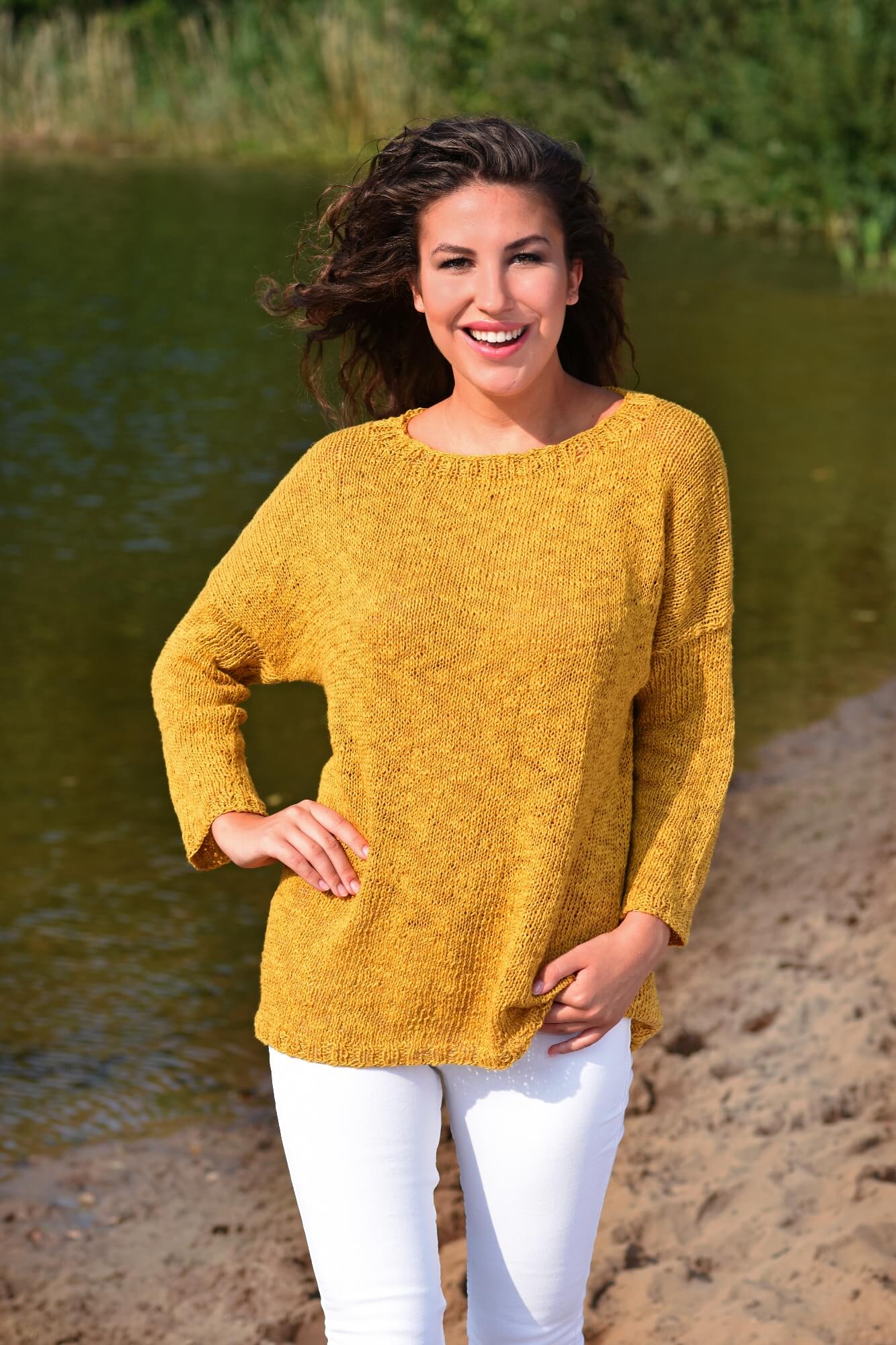 Lässigen Sommerpullover stricken