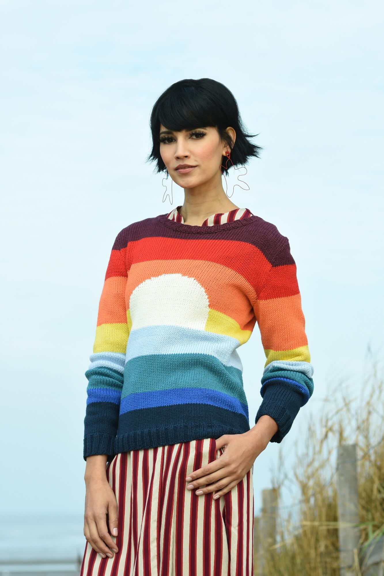 Motivpullover mit Retrocharakter stricken