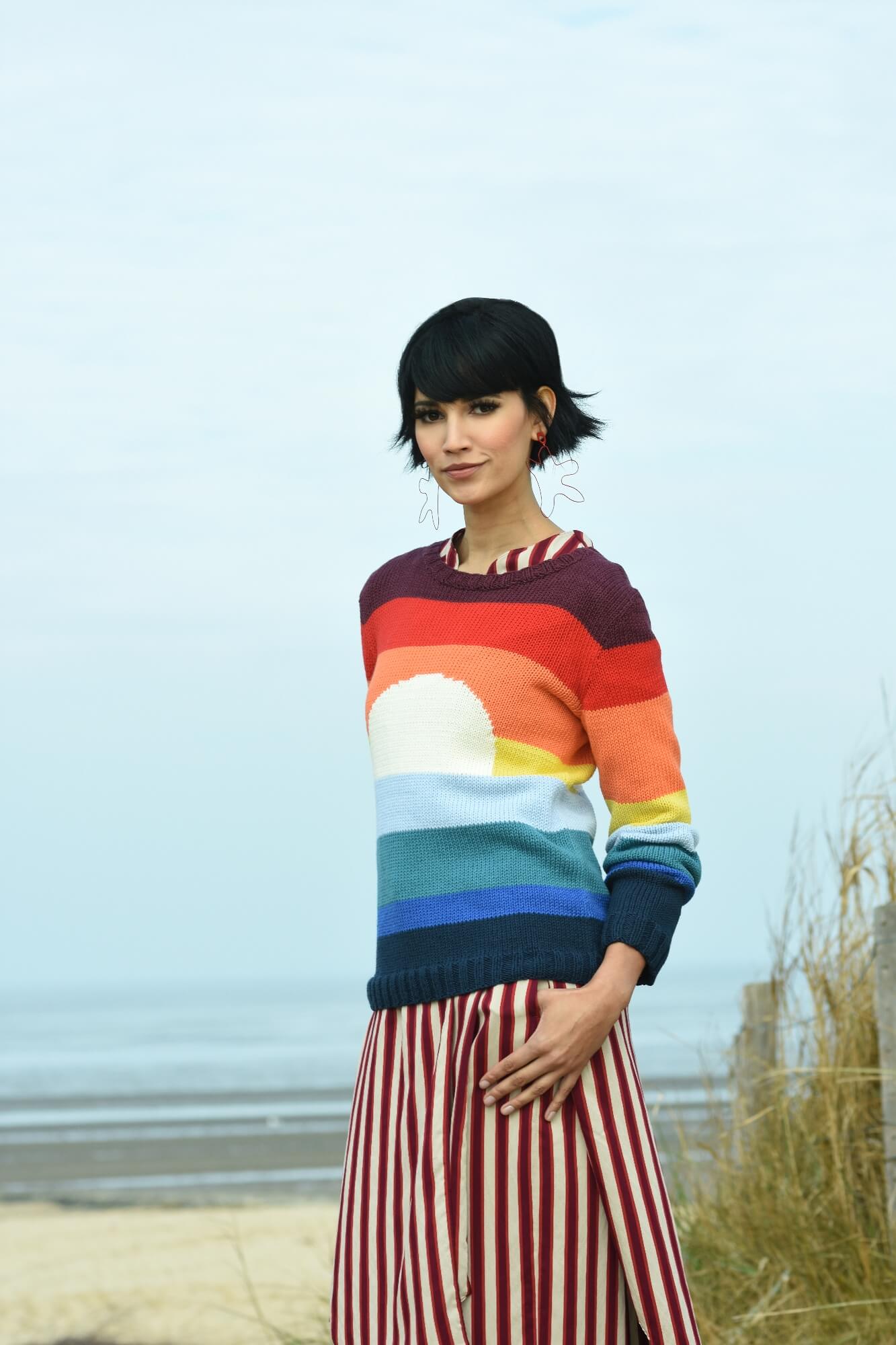 Motivpullover mit Retrocharakter stricken