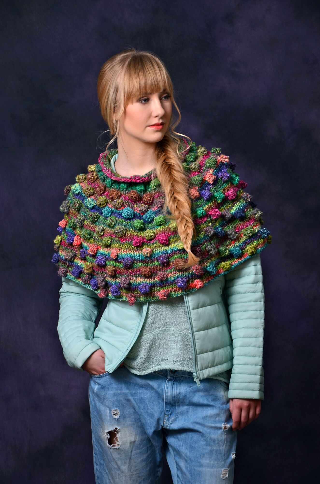 Poncho Ginger aus Noro Obi selber stricken