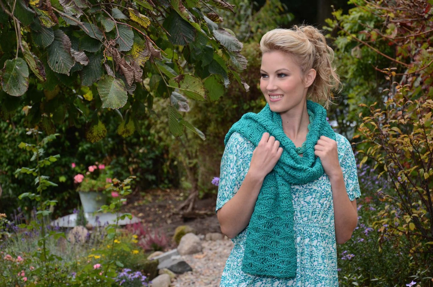 Schal Malachit aus Noro Tokonatsu selber stricken