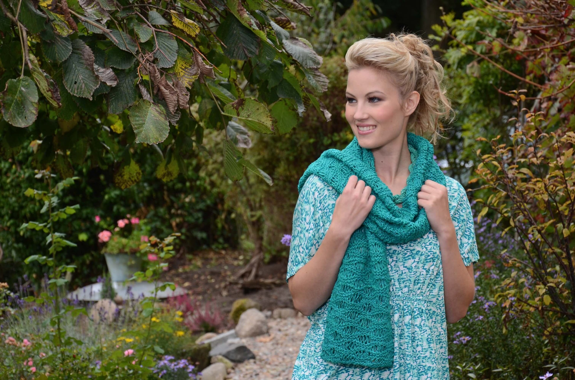 Schal Malachit aus Noro Tokonatsu selber stricken