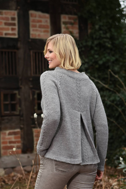 Trachtenpullover mit Kellerfalte im Rücken stricken