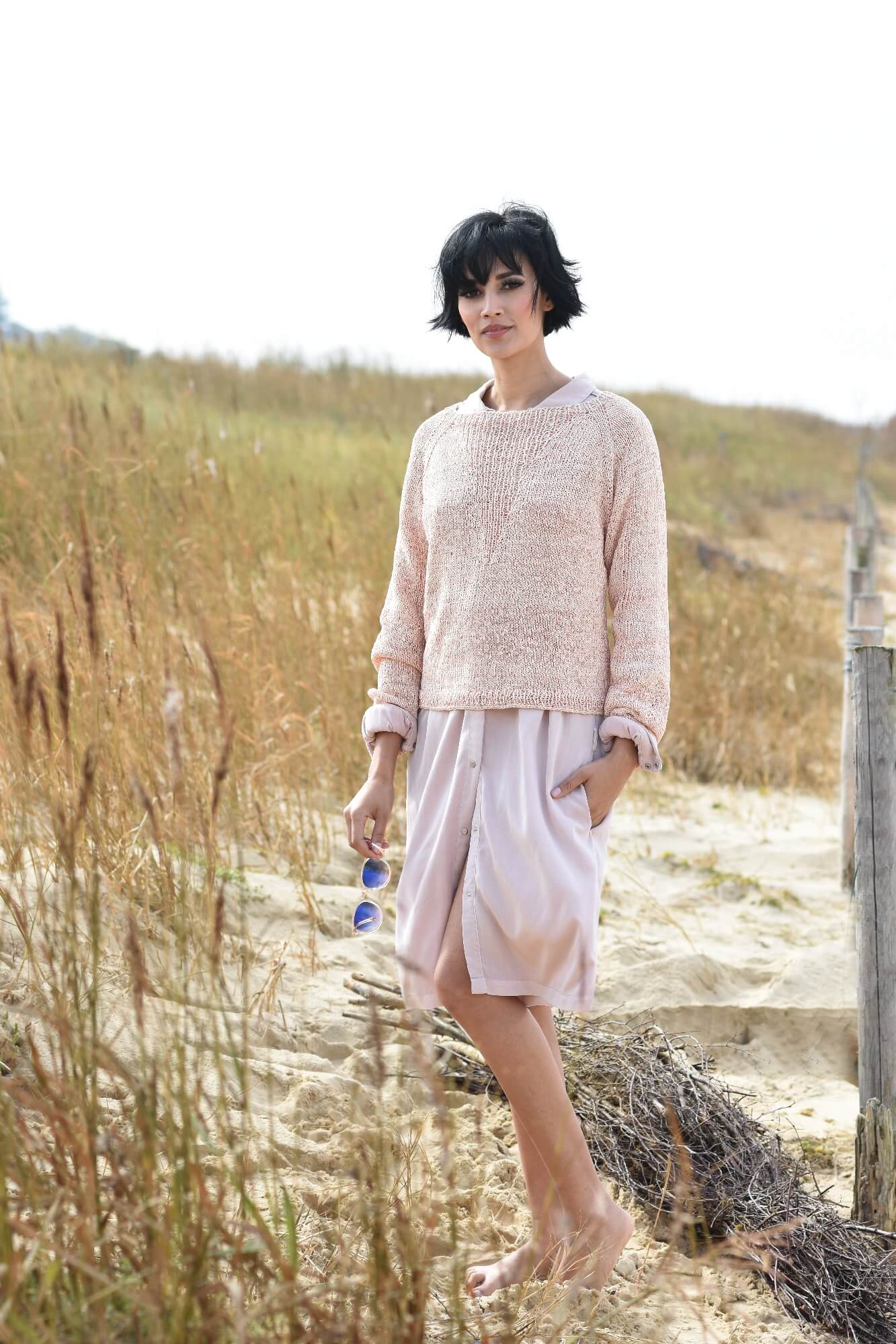 Raglanpullover mit Metallic Effekt stricken