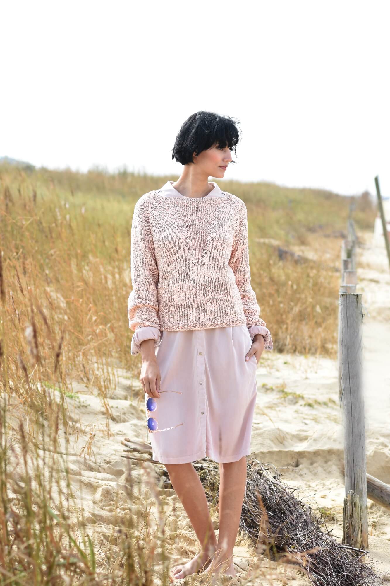 Raglanpullover mit Metallic Effekt stricken